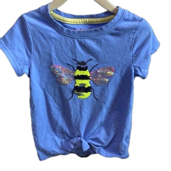 Cat & Jack Other - Cat & Jack Bumble bee sequin tshirt size 4-5 T